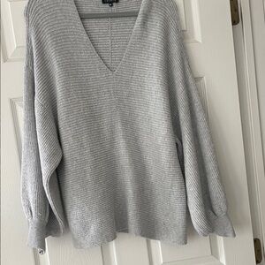 1. State Gray V-Neck Sweater